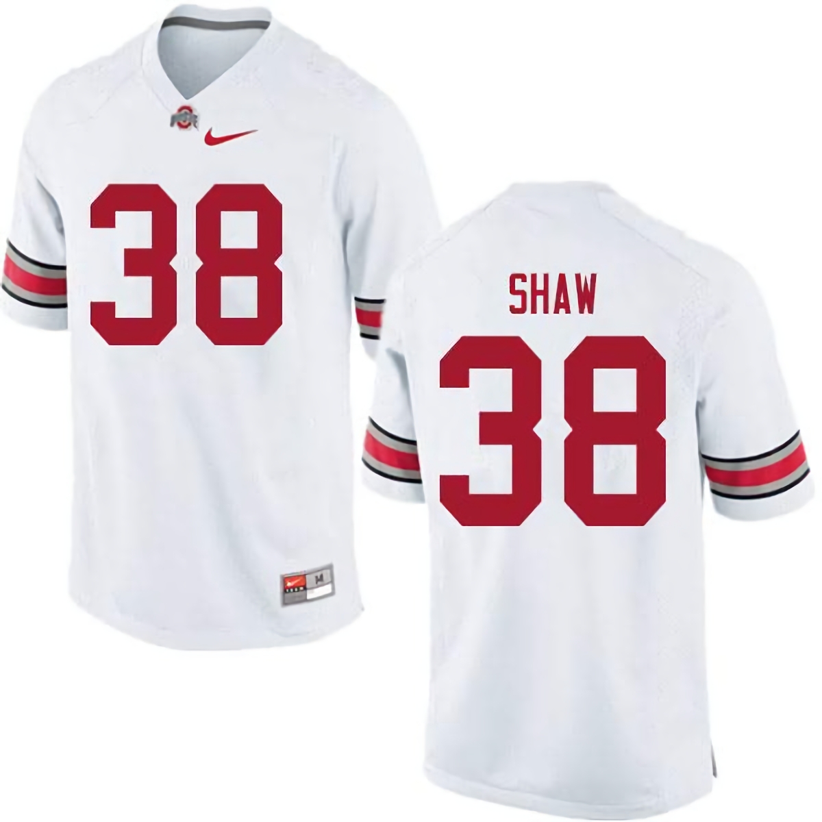 Bryson Shaw Ohio State Buckeyes Men's NCAA #38 Nike White College Stitched Football Jersey DUF7756WI